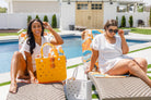 Luxury Beach Towel in Block Floral - Charming Charlie