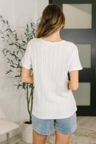 We Should Be Together V-Neck Textured Top - Charming Charlie