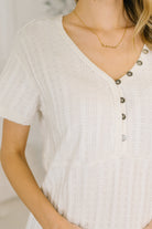 We Should Be Together V-Neck Textured Top - Charming Charlie