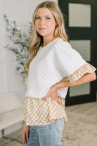 Welcome Me Home Gingham Print Top - Charming Charlie