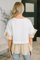 Welcome Me Home Gingham Print Top - Charming Charlie
