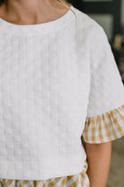 Welcome Me Home Gingham Print Top - Charming Charlie