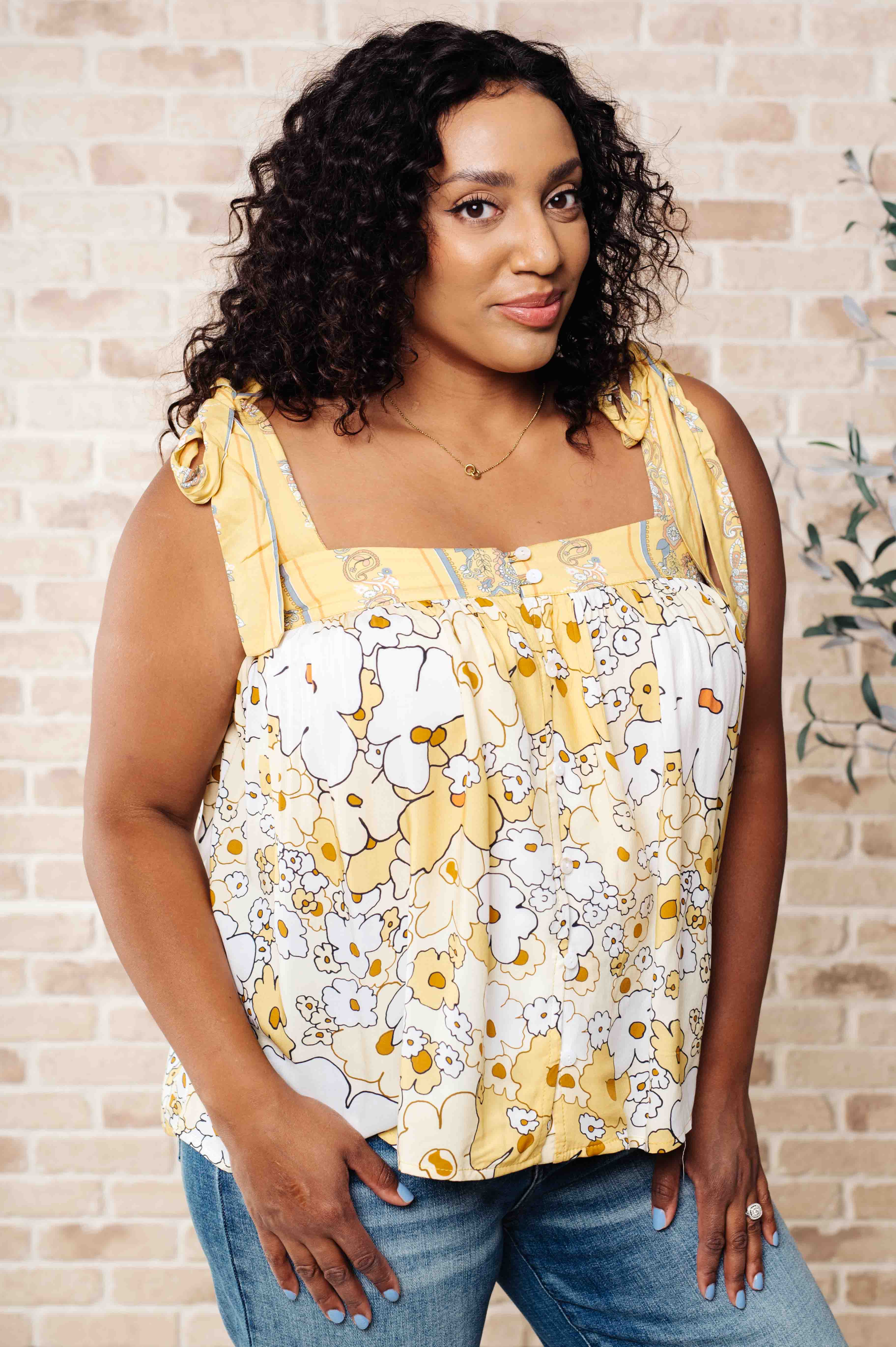 What's Happening Here Floral Tank - Charming Charlie
