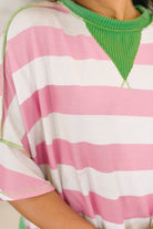 What's a Girl to Do Contrast Trim Relaxed Top - Charming Charlie