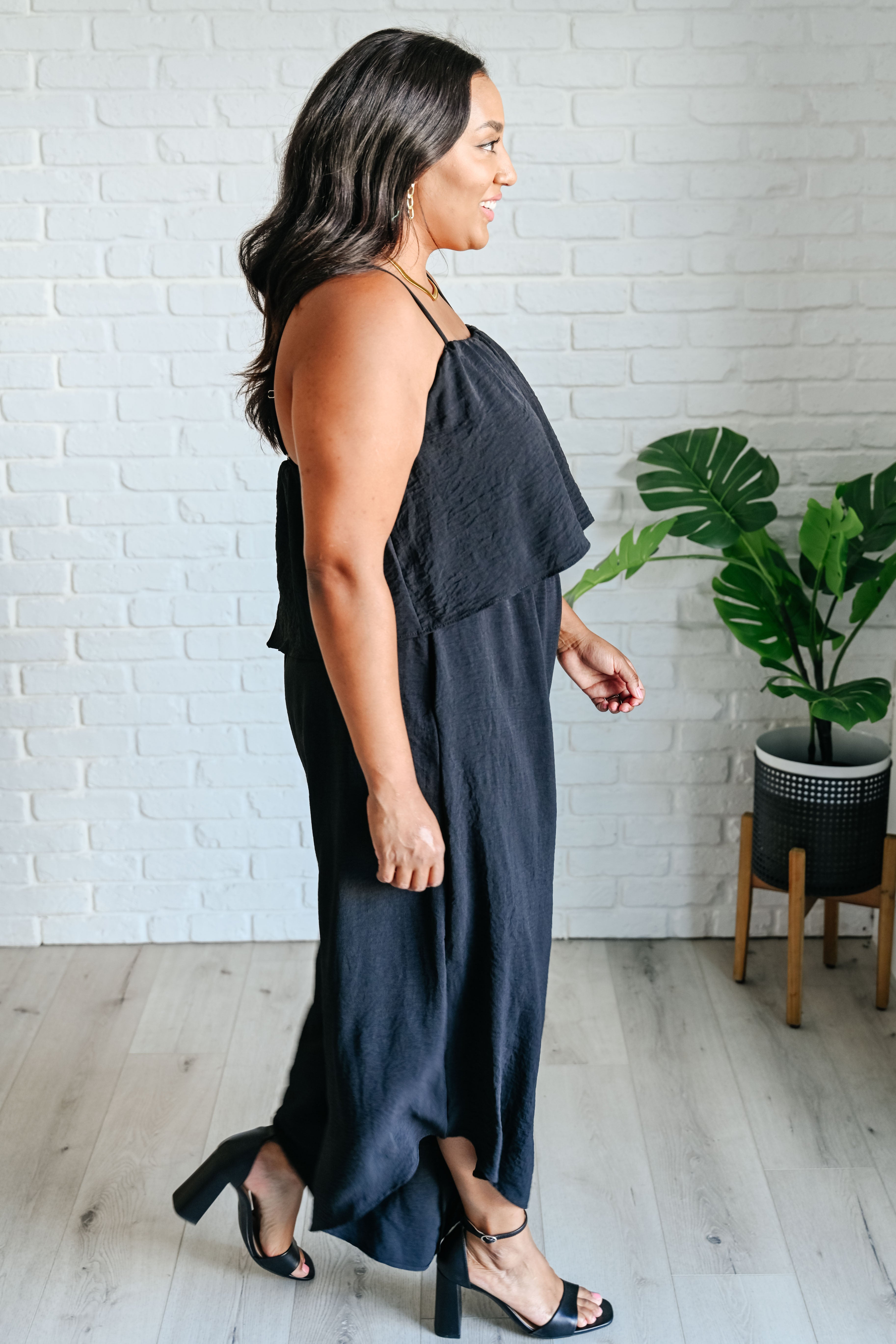 When All is Said and Done Spaghetti Strap Jumpsuit - Charming Charlie