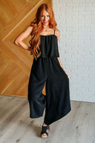 When All is Said and Done Spaghetti Strap Jumpsuit - Charming Charlie