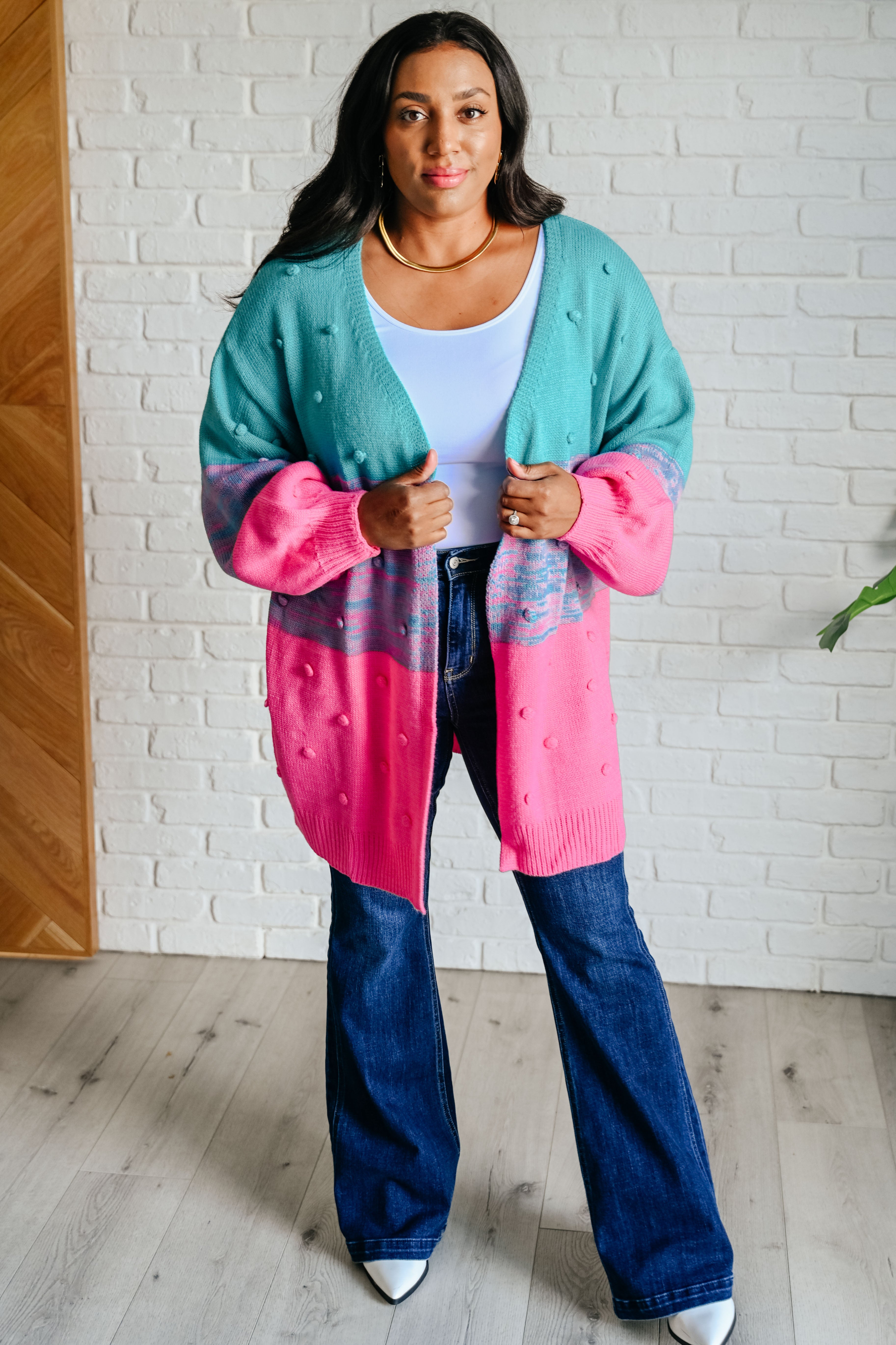 When We're Grooving Open Front Cardigan - Charming Charlie
