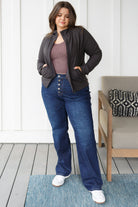 Where Are You Zip Up Jacket in Black - Charming Charlie