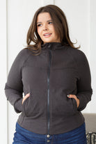 Where Are You Zip Up Jacket in Black - Charming Charlie