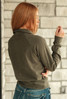 Where Are You Zip Up Jacket in Olive - Charming Charlie