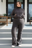 Where Are You Zip Up Jacket in Black - Charming Charlie