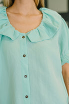 Wherever the Wind Blows Balloon Sleeve Blouse - Charming Charlie