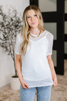 Which Choice Layered Mesh Top - Charming Charlie