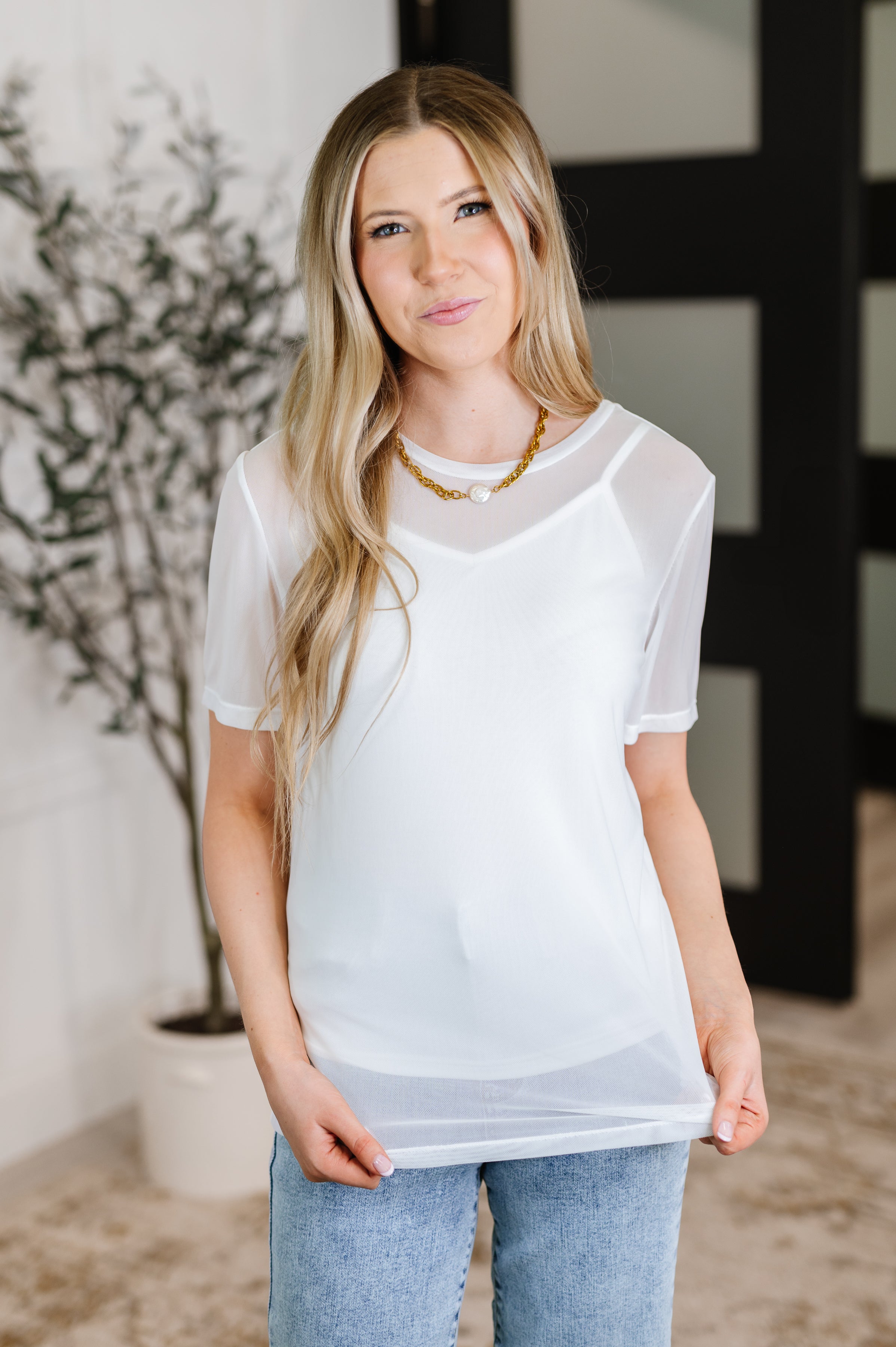 Which Choice Layered Mesh Top - Charming Charlie