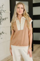 Whispered Urgently Color Block Half Zip Top - Charming Charlie
