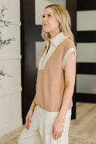 Whispered Urgently Color Block Half Zip Top - Charming Charlie