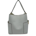 2-in-1 Chic Satchel Side Pocket Bucket Bag with Long Strap - Charming Charlie