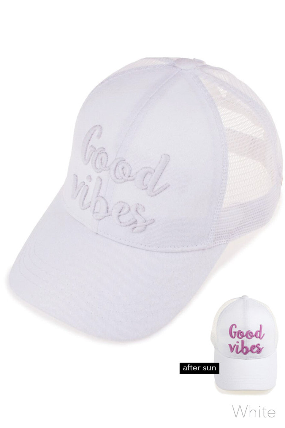 White C.C PONY CAP is a stylish and versatile accessory that combines fashion and function. Made with high-quality materials, this cap is designed for durability and comfort. Perfect for any outdoor activity, it provides sun protection and keeps your hair in place with its built-in ponytail holder.