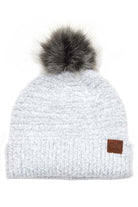 White C C Solid Boucle Yarn Beanie Hat With Pom, wear before going outside or into the cool air to stay warm and toasty with enriched luxe. You’ll want to reach for this toasty beanie to keep you incredibly warm in winter. Accessorize the fun way with this yarn beanie hat with pom. It's the autumnal touch you need to finish your outfit in perfect style. Beautiful winter gift accessory!