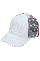 White C.C American Flag Mesh Back Trucker Hat Pony Cap is a perfect addition to any patriotic wardrobe. Its mesh back design offers breathability while the American flag print adds a touch of style. Expertly crafted with a pony cap shape, this hat is sure to keep you looking cool and patriotic