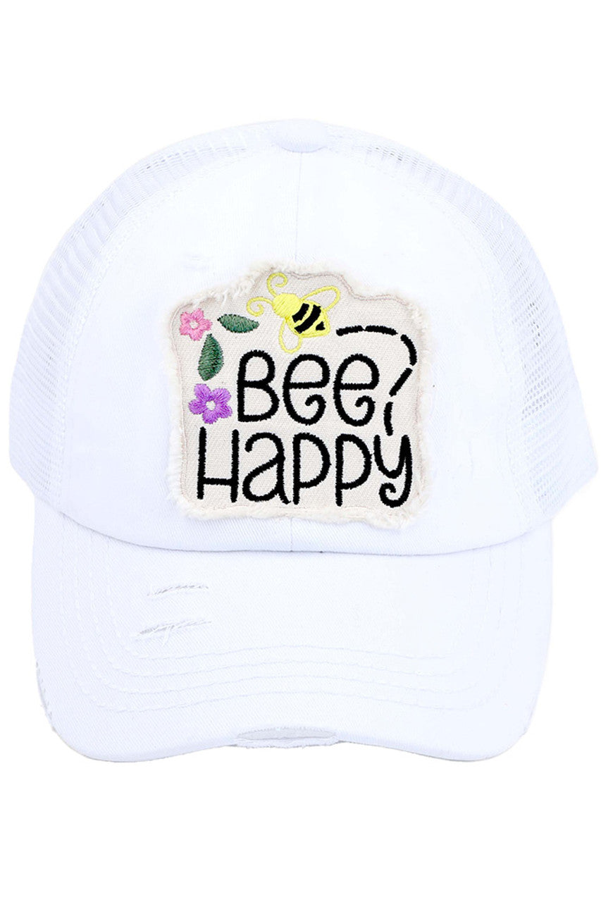 C.C BEE HAPPY PATCH VINTAGE PONY CAP - Charming Charlie
