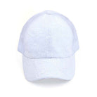 White C.C FANCY EMBROIDERY STITCH CRISS CROSS PONYCAP is expertly crafted with intricate embroidery and a unique criss cross design. It provides both fashion and function, keeping the sun out of your eyes while adding a stylish touch to your outfit.