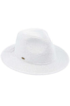 White C.C Lurex Paper Straw Panama Sun Hat, whether you’re basking under the summer sun at the beach, lounging by the pool, or kicking back with friends at the lake, a great hat can keep you cool and comfortable even when the sun is high in the sky. Large, comfortable, and perfect for keeping the sun off of your face, neck, and shoulders, ideal for travelers who are on vacation or just spending some time in the great outdoors.