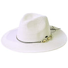 C.C Shell And Pearl Trim Band Panama Sun Hat - Charming Charlie
