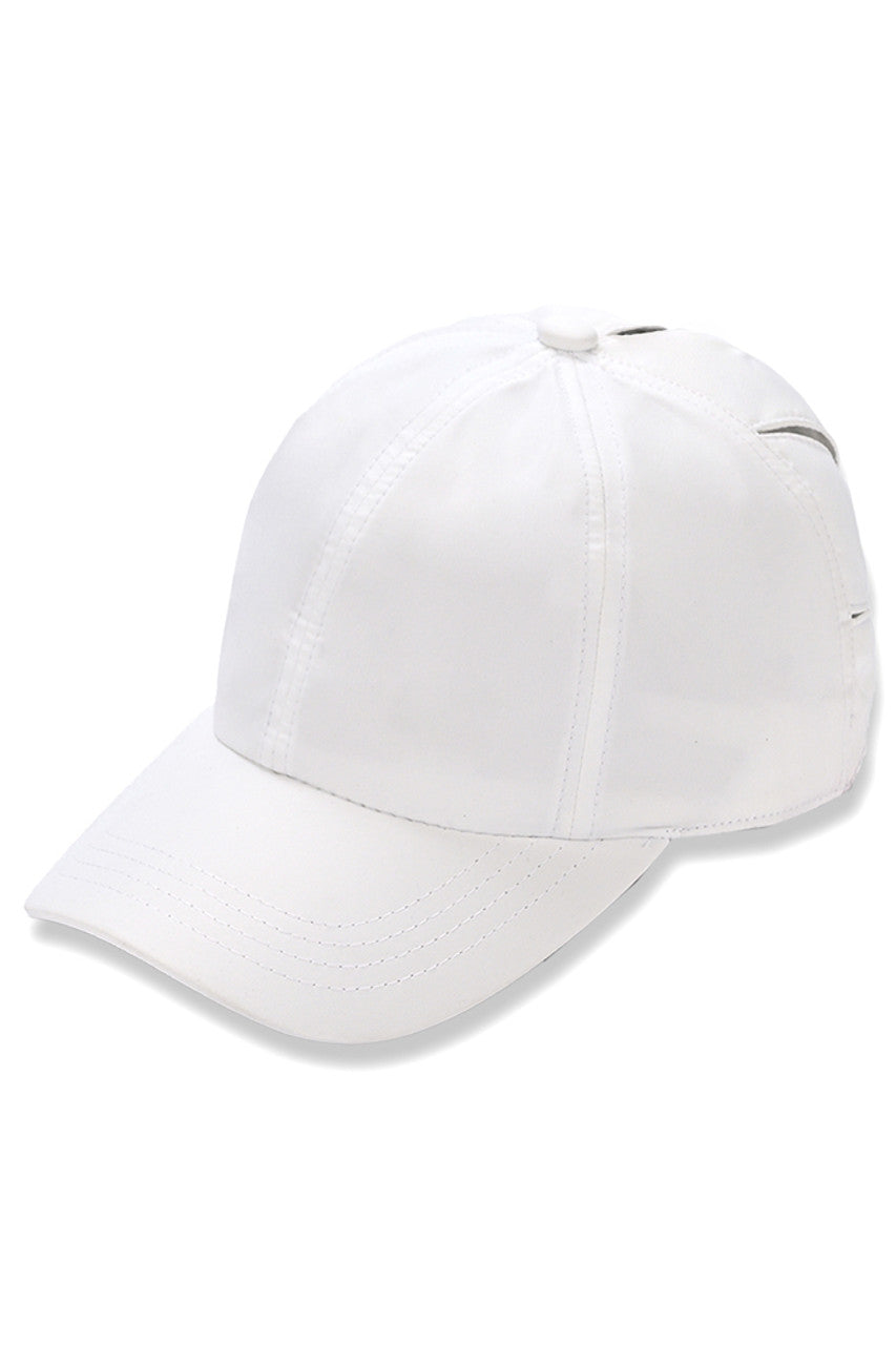 White C.C Sunshine Multi Opening Baseball Pony Cap is designed to provide maximum comfort and style. With multiple openings and a classic baseball cap design, it allows for versatile wear and is perfect for any outdoor activity. Made with high-quality materials, it offers a durable and fashionable accessory for everyday use.