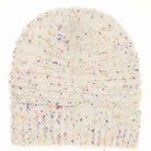 White Confetti Boucle Knit Cuff Beanie offers expert-level warmth and style with its textured boucle knit fabric. Designed for a secure, comfortable fit, the cuffed edge provides additional insulation around the forehead and ears. This beanie’s subtle confetti pattern adds visual interest without overwhelming your look, making it a versatile accessory for both outdoor activities and casual wear in cooler climates. Durable and soft, it’s a refined choice for those seeking functional winter headwear. 