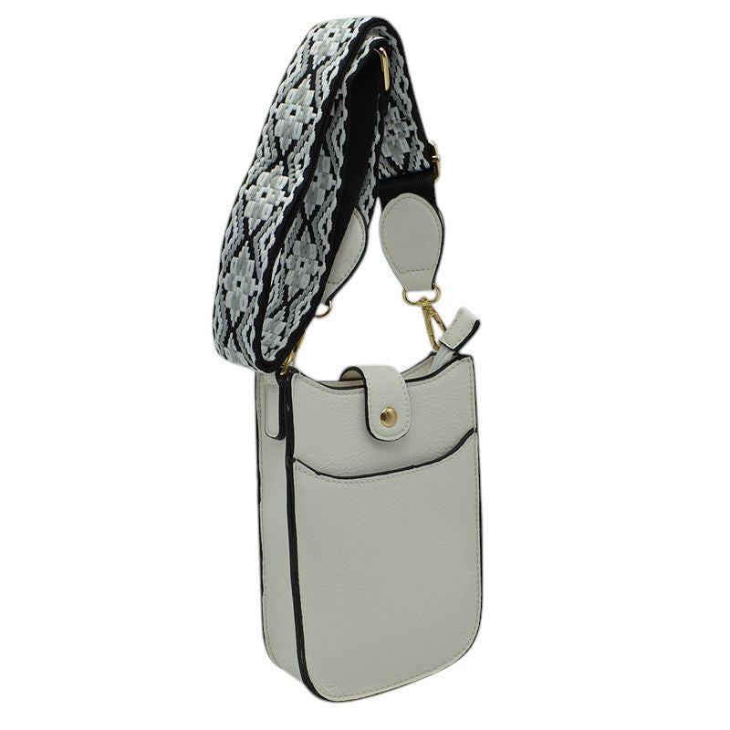 Vegan Leather Crossbody Bag with Adjustable Guitar Straps - Charming Charlie