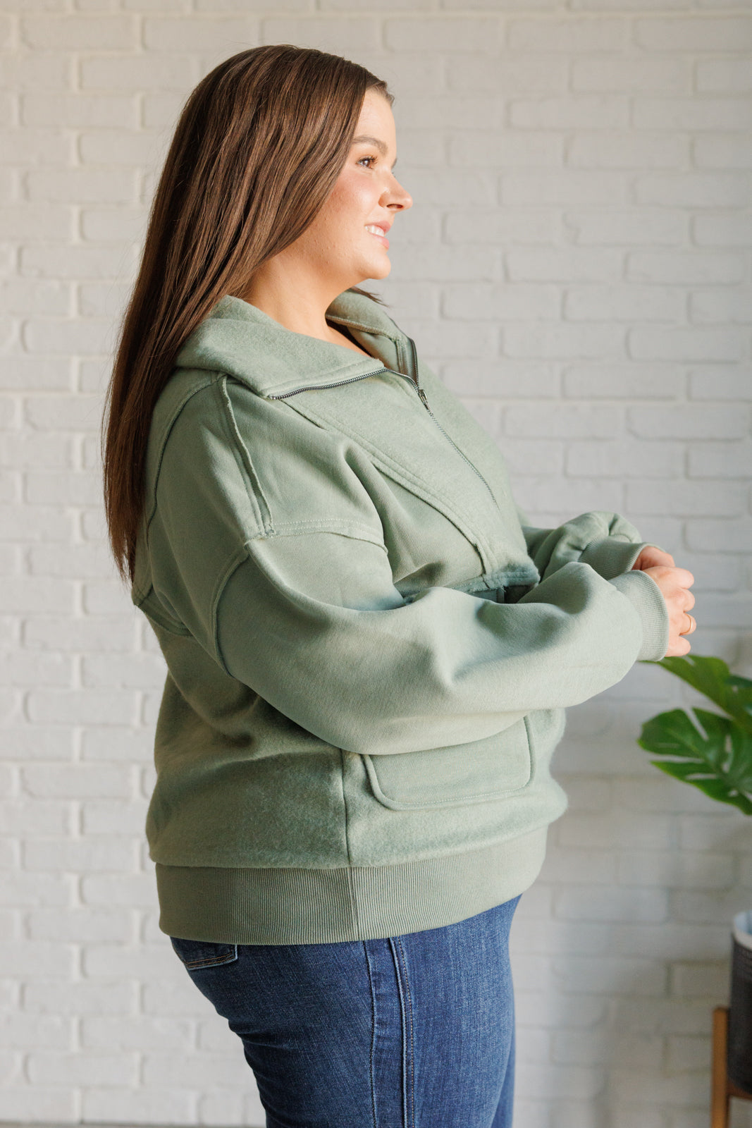 Winter is Coming Fleece Collared Pullover - Charming Charlie