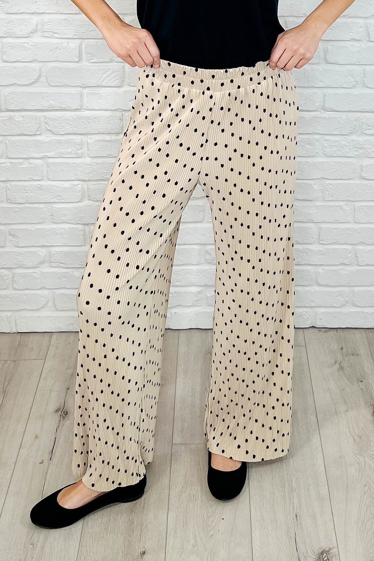 Working on Lounging Elastic Waist Bottoms in Khaki - Charming Charlie