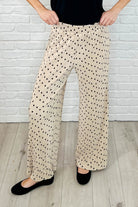Working on Lounging Elastic Waist Bottoms in Khaki - Charming Charlie