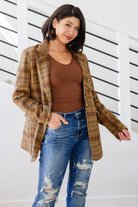 World Class Plaid Blazer - Charming Charlie