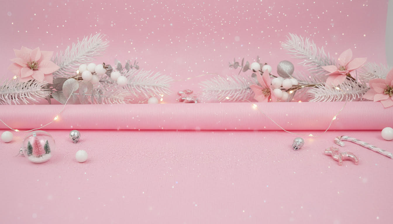 Soft Pink Christmas Wrapping Paper - Charming Charlie