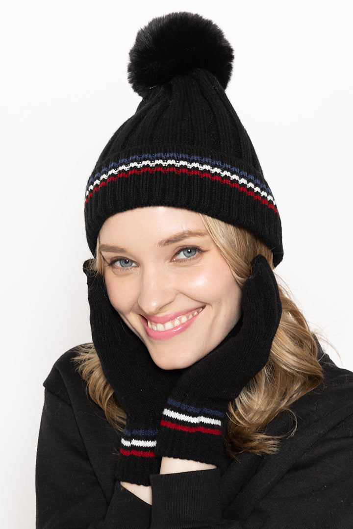 Stripe Knit Touch Gloves - Charming Charlie
