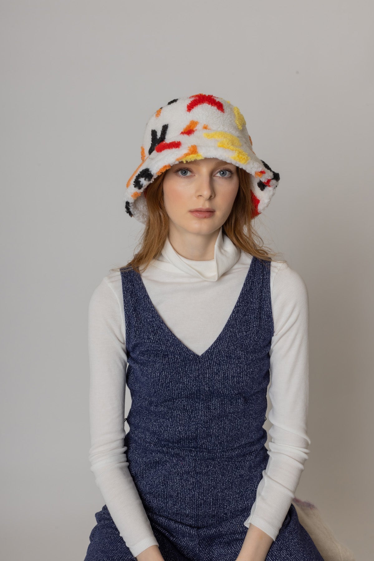 Alphabet Sherpa Bucket Hat - KW Fashion - doeverythinginloveny.com