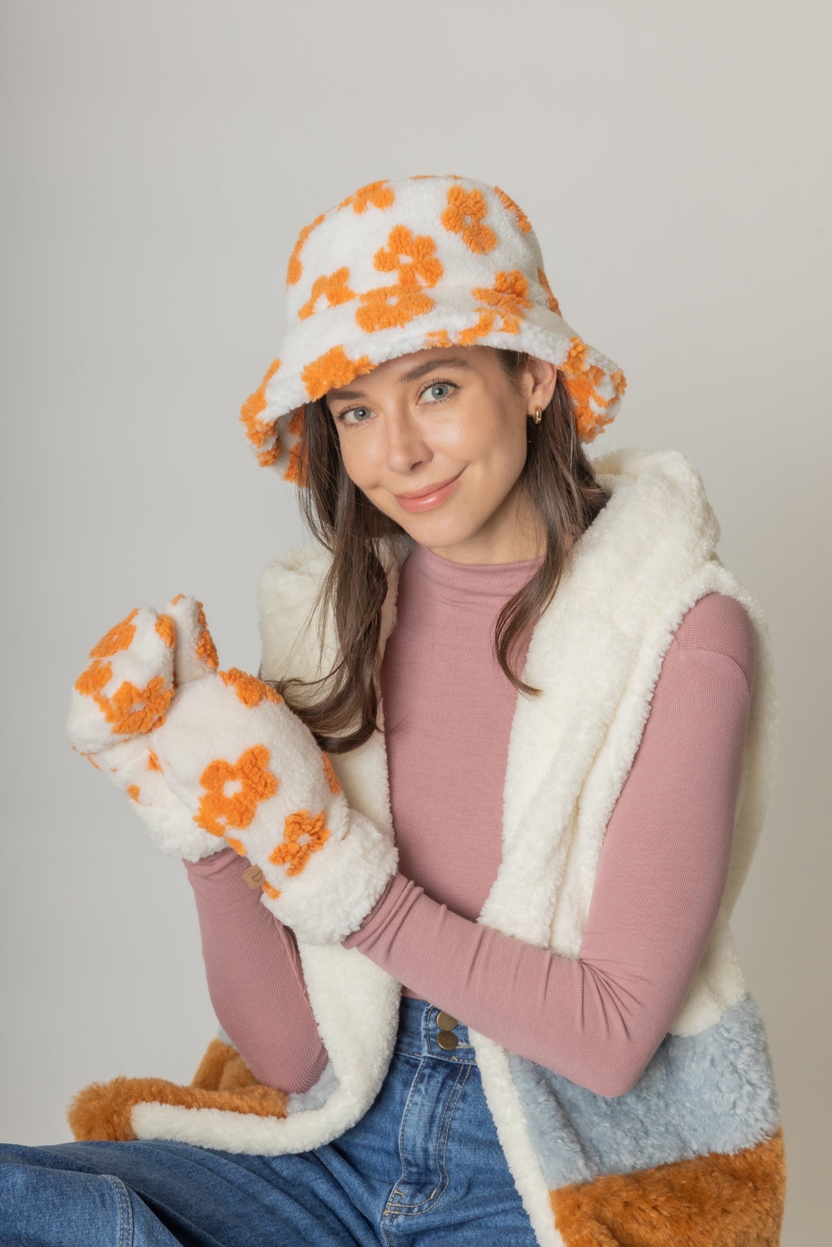 Flower Sherpa Bucket Hat - Charming Charlie