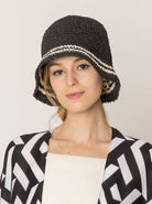 Stripe Straw Bucket Hat - Charming Charlie