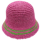 Stripe Straw Bucket Hat - Charming Charlie