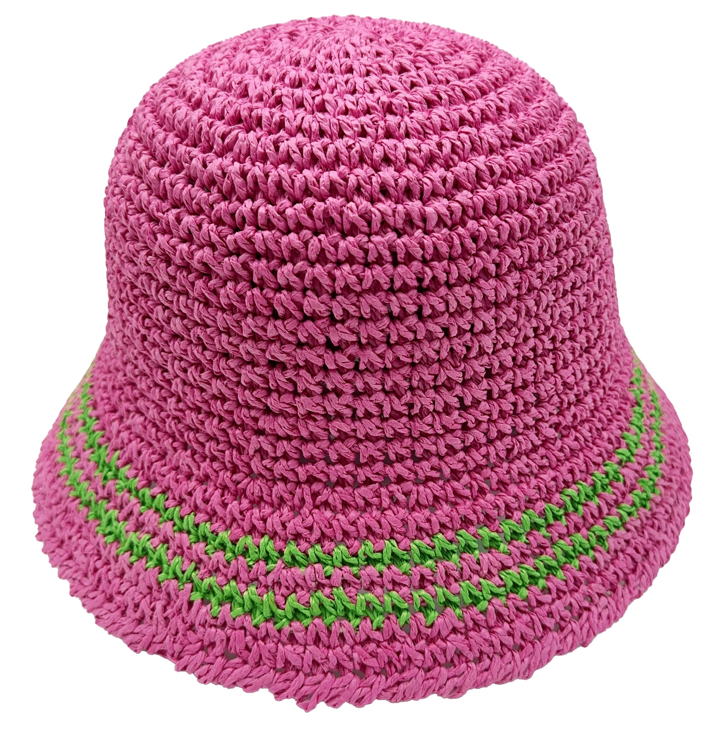Stripe Straw Bucket Hat - Charming Charlie