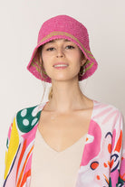 Stripe Straw Bucket Hat - Charming Charlie