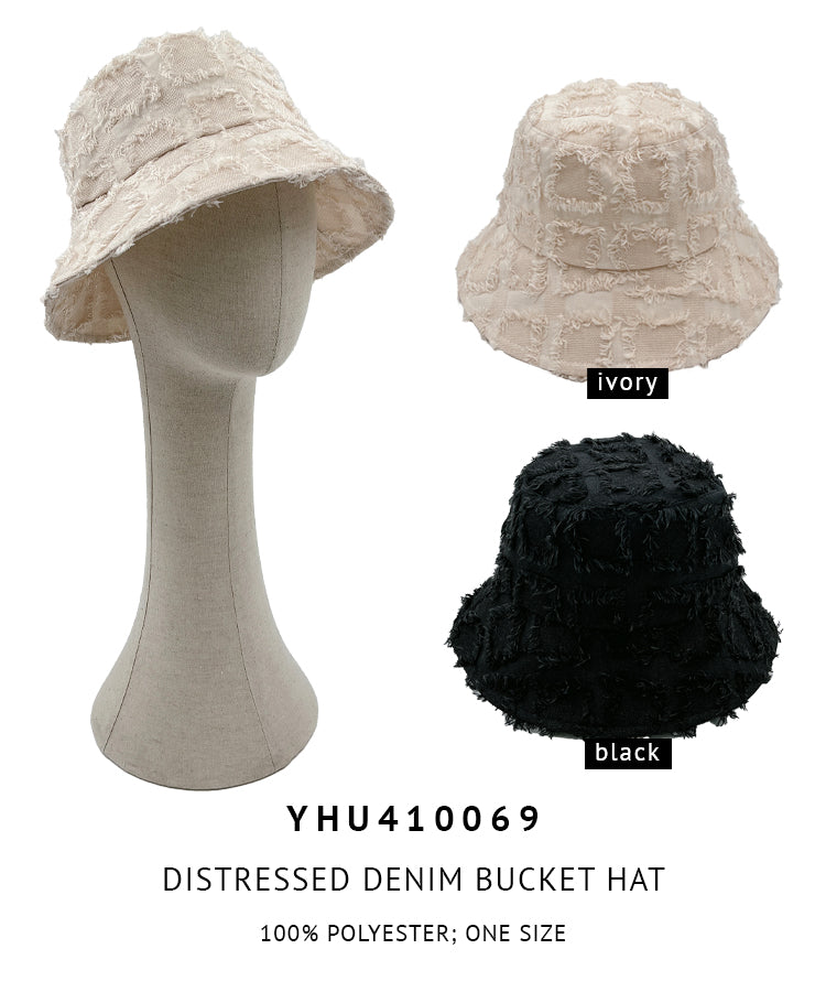 Distressed Denim Bucket Hat - Charming Charlie