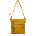 Yellow Fashionable Womens Soft Faux  Leather Crossbody Purse Shoulder Bag, Show your trendy side with this awesome crossbody bag. Have fun and look stylish. Versatile enough for wearing straight through the week, perfectly lightweight to carry around all day. Hands-Free Cross-Body adds an instant runway style to your look, giving it ladylike chic. This handbag is destined to become your new favorite. Detachable, adjustable crossbody strap. Exterior front zip pocket.