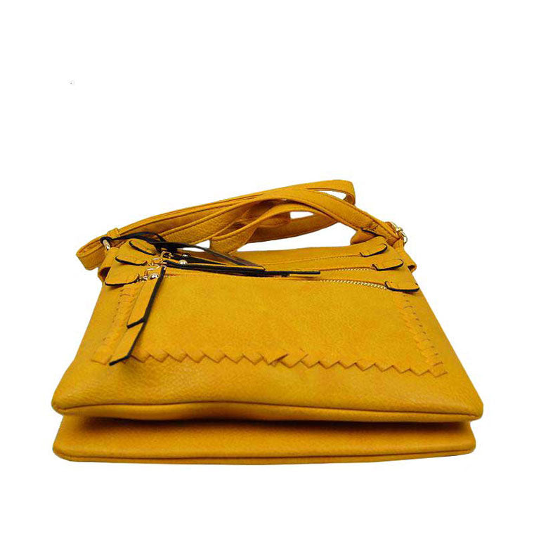 Yellow Trendy Womens Soft Leather Crossbody Purse Shoulder Bag. Convertible bags great for different activities including quick getaways, long weekends, picnics, beach or even to go to the gym! Works with any outfit and will always get compliment from others. Roomy enough to carry all of your essentials, shoulder strap provides comfortable, hassle-free carrying, suitable for different ages, ideal for everyday use. 