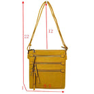 Yellow Trendy Womens Soft Leather Crossbody Purse Shoulder Bag. Convertible bags great for different activities including quick getaways, long weekends, picnics, beach or even to go to the gym! Works with any outfit and will always get compliment from others. Roomy enough to carry all of your essentials, shoulder strap provides comfortable, hassle-free carrying, suitable for different ages, ideal for everyday use. 