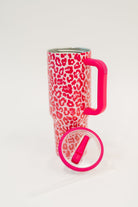 Yes, Girl, Yes Leopard Print Tumbler in Hot Pink - Charming Charlie
