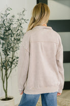 You Should Know Half Zip Pullover in Ash Mocha - Charming Charlie