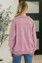 You Should Know Half Zip Pullover in Light Rose - Charming Charlie